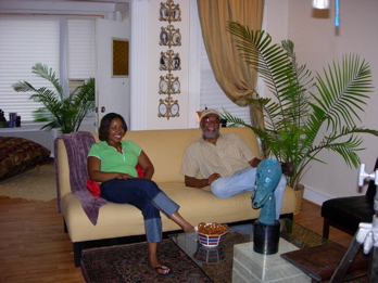 Francella and Uncle Lou Enjoying Snacks